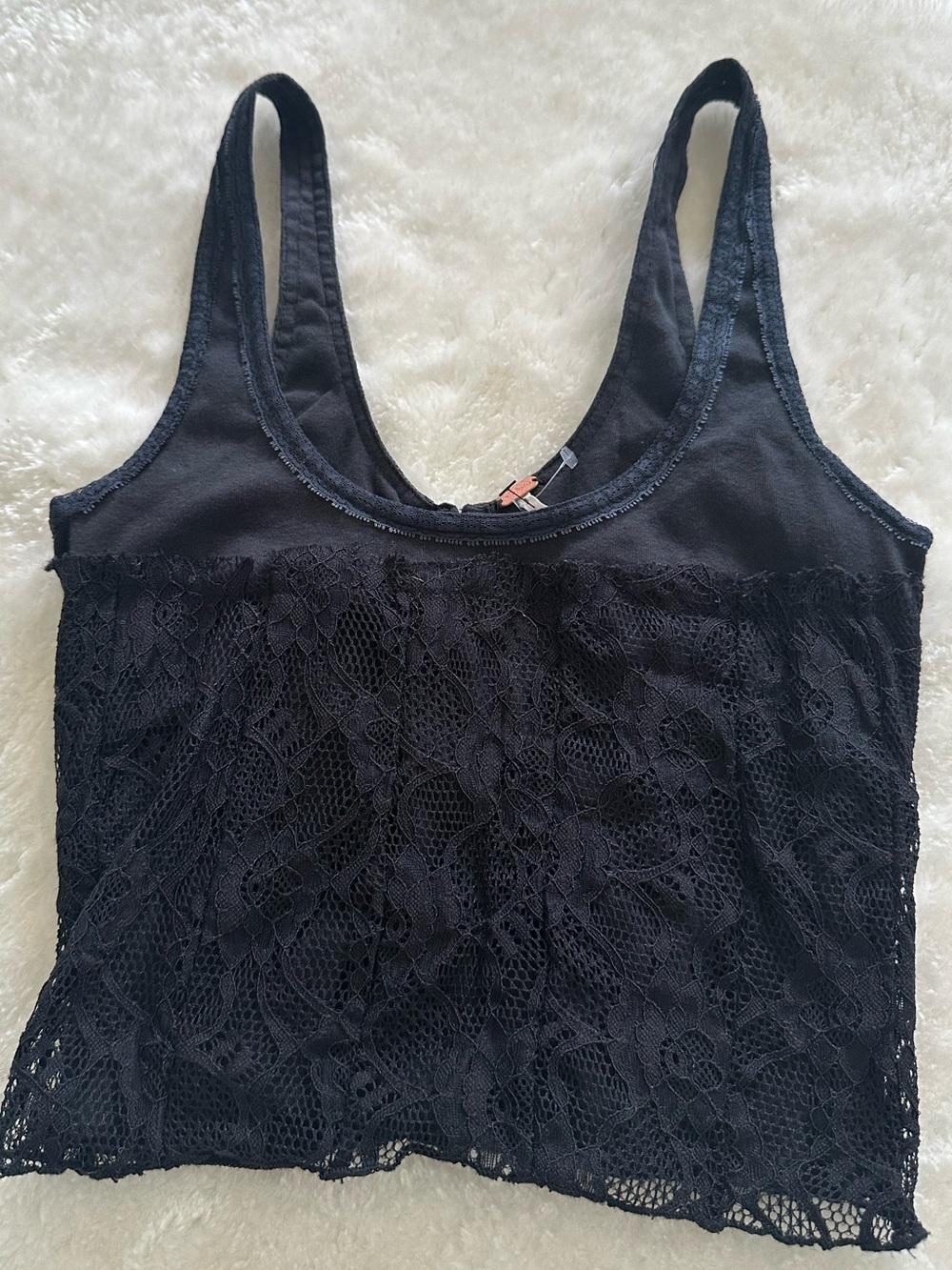 Free People Cosette Corset Reversible Lace
Overlay Cropped Tank Top - Picture 6 of 7